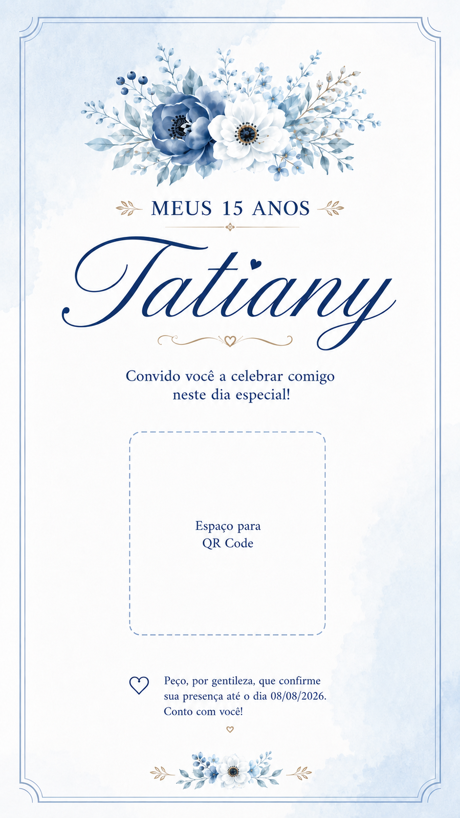 Convite dos 15 anos da Tatiellen